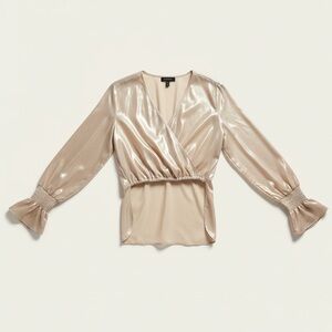 Pinko Shimmering Champagne Mayonnaise Blouse